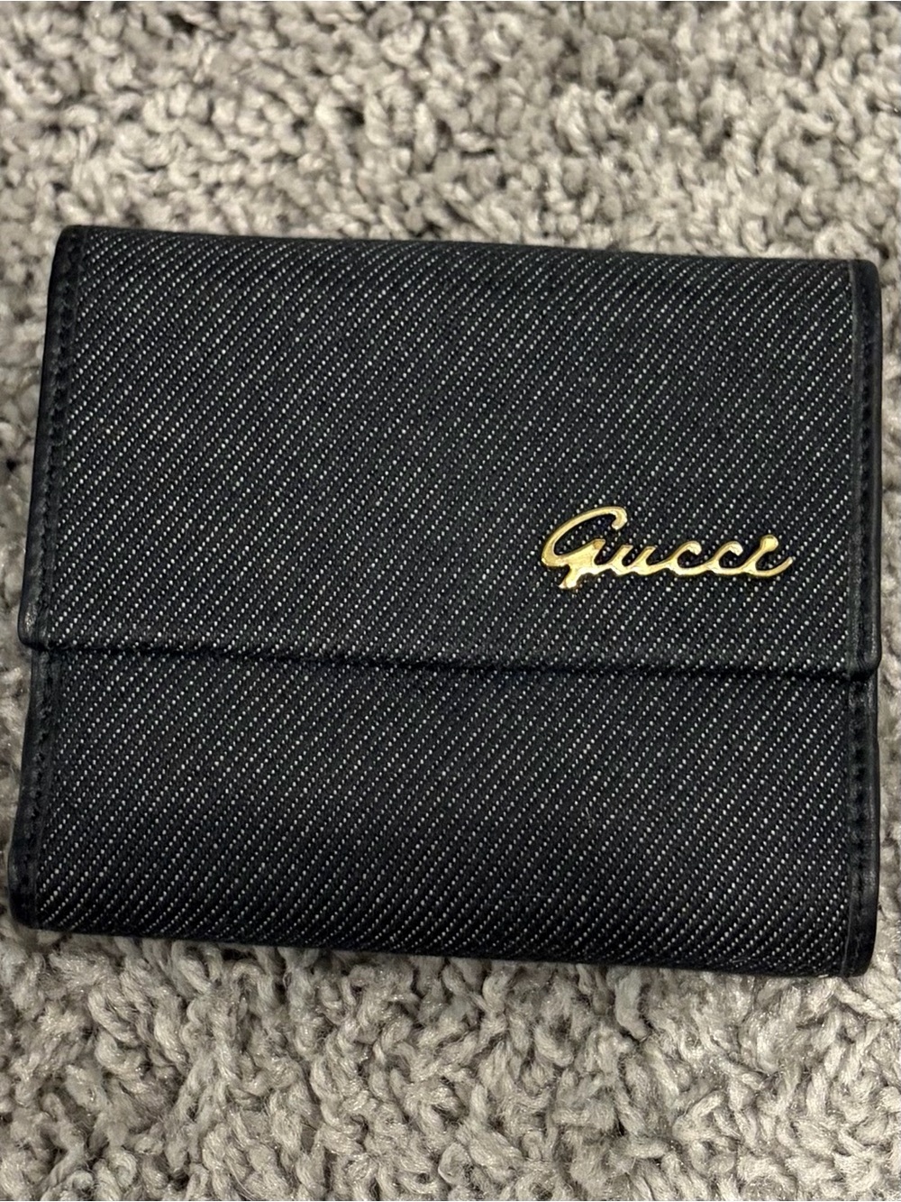Authentic Vintage Gucci Denim Wallet